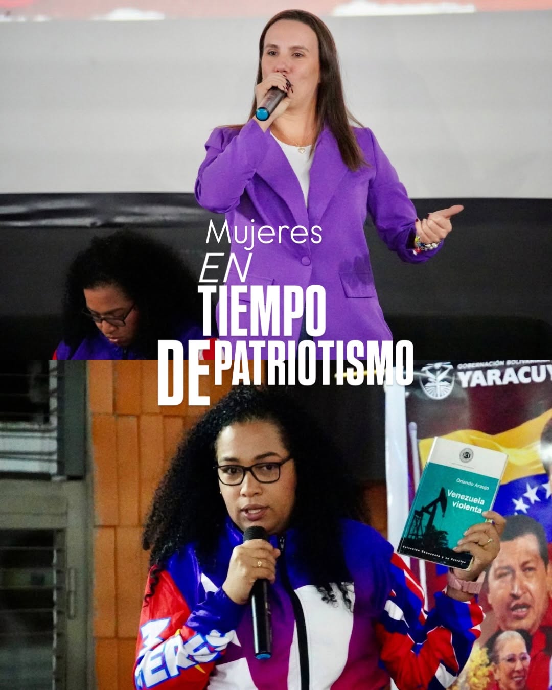 La diputada Diva Guzmán y la primera combatiente del estado Yaracuy, Karen Miguens, fueron las ponen...