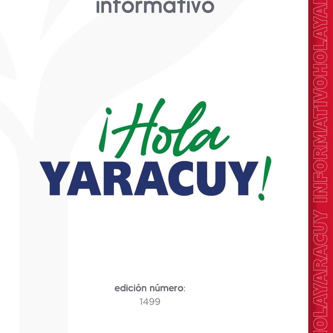 INFORMATIVO
_HOLA_ YARACUY..!!!

Edición Nro.1️⃣4️⃣9️⃣9️⃣

🦟 Gobernación de Yaracuy le Píca Alante...
